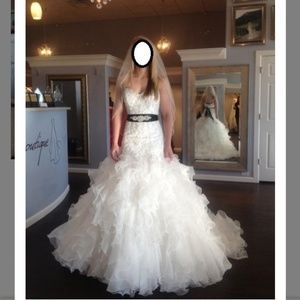 Sottero and Midgley Diamond White Organza Formal W